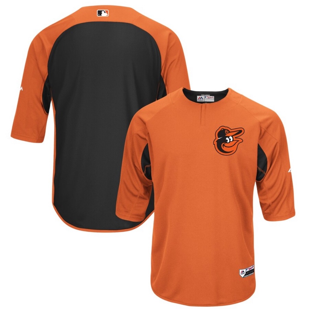 Orioles Aucnentic Collection on-field 3/4-
Sleeve Batting Practice Jersey